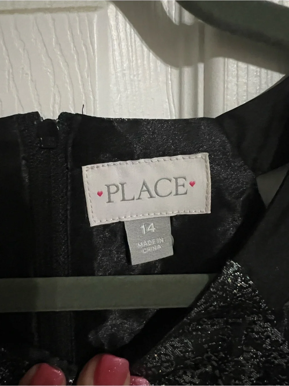 The Children's Place Silver and Black Metallic Party Dress